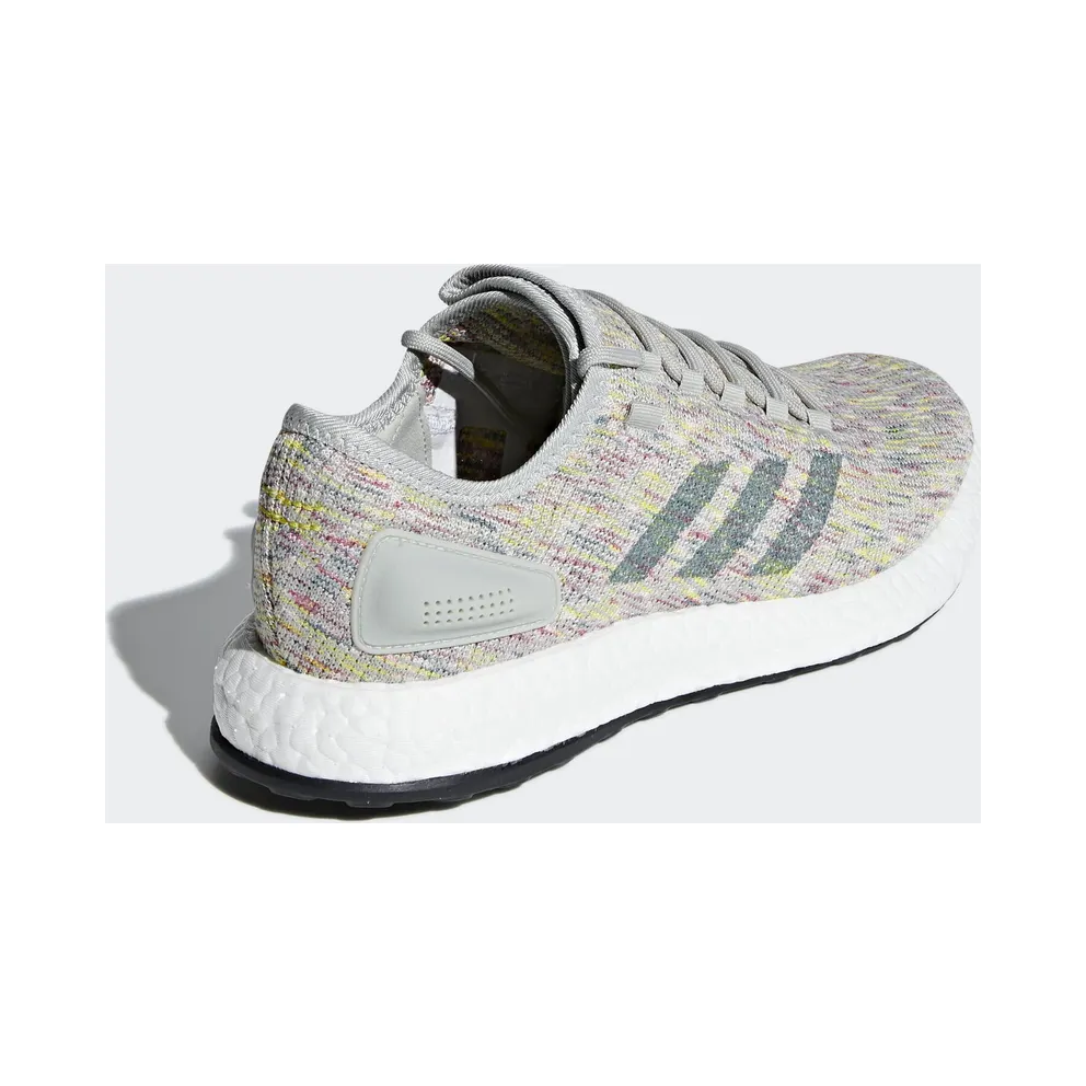 adidas Pureboost Grey Multi-Color Ash Silver/Raw Green/Shock Yellow (AQ0051)