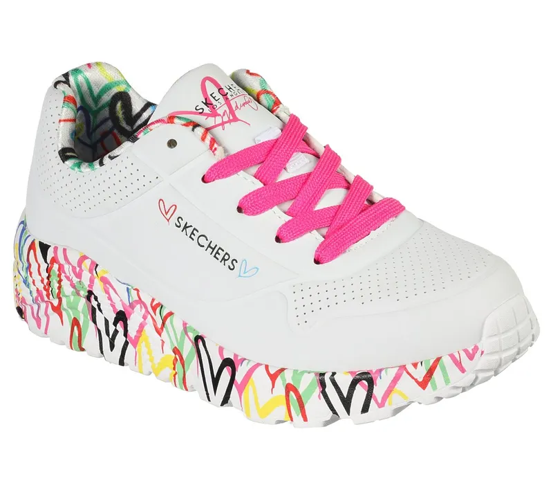 Skechers x JGoldcrown: UNO Lite – Lovely Luv Sneaker White