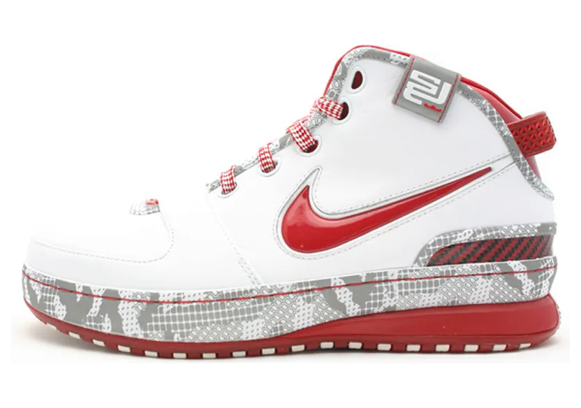 Nike Zoom LeBron 6 ‘Ohio State’ White/Unvrsty Red-Mtllc Slvr (346526-161)