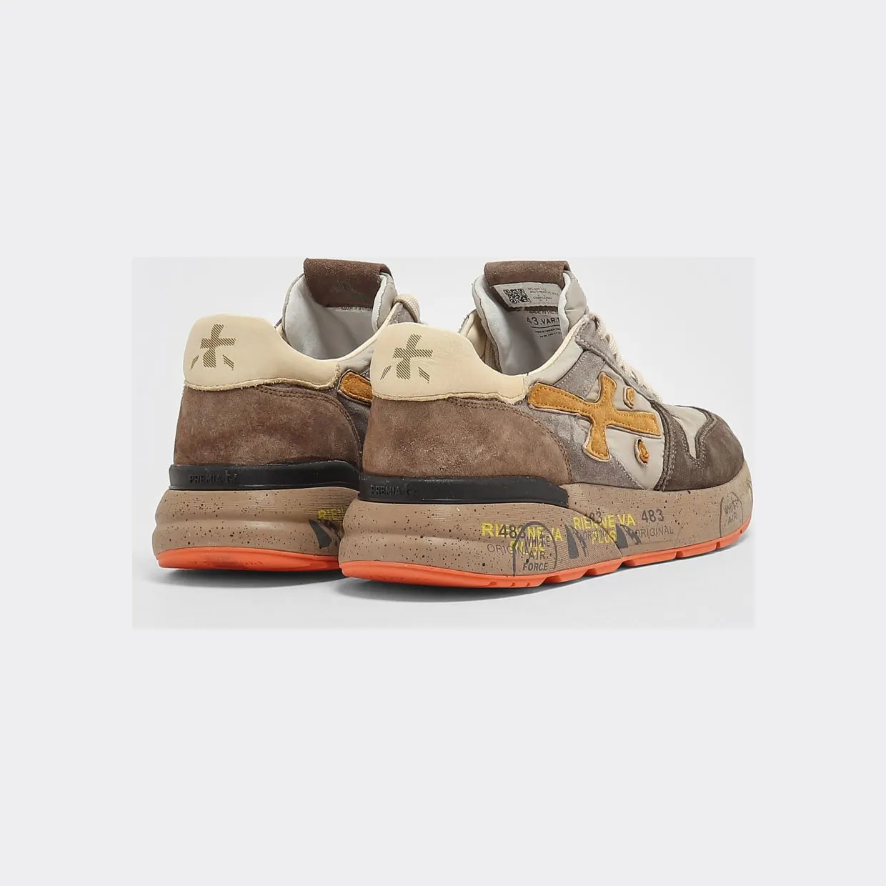 Premiata Mick Suede and Nylon Sneakers Brown (MICK7866) (2)