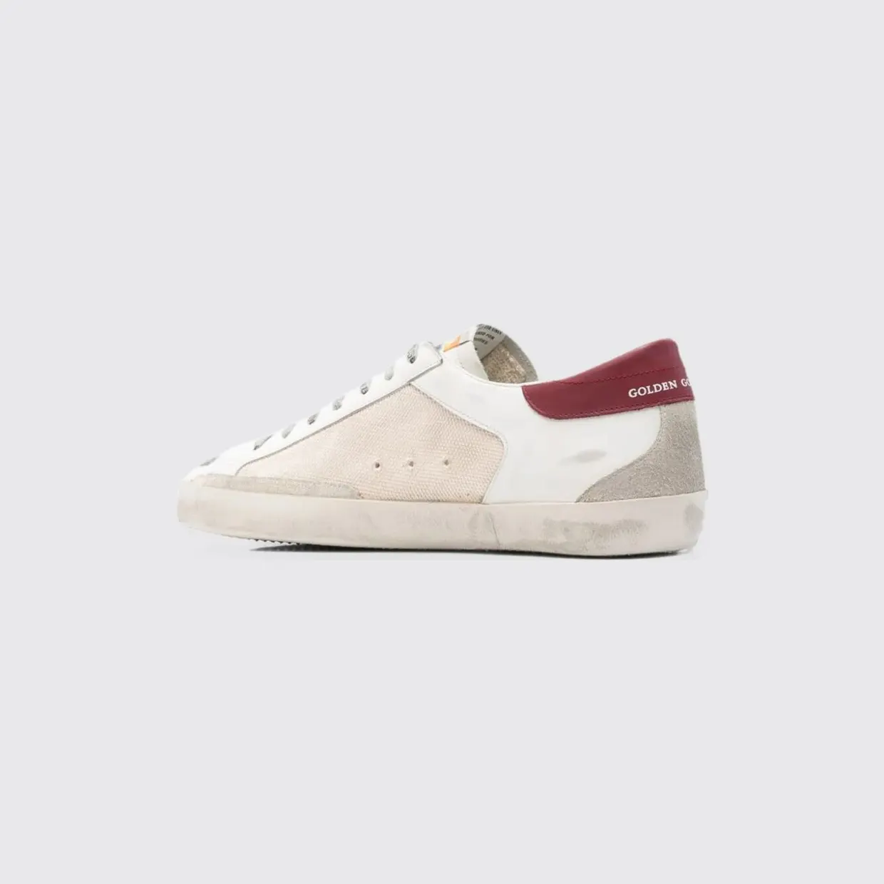 Golden goose Super Star Double Quarter Sneakers in Leather and Mesh with Worn Effect Nude (GMF00104F00872615984) (2)
