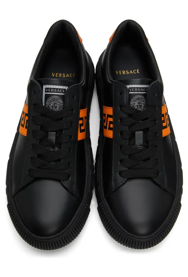 Versace White & Blue Greca Low-Top Sneakers (DSU8404 1A00775) (5)