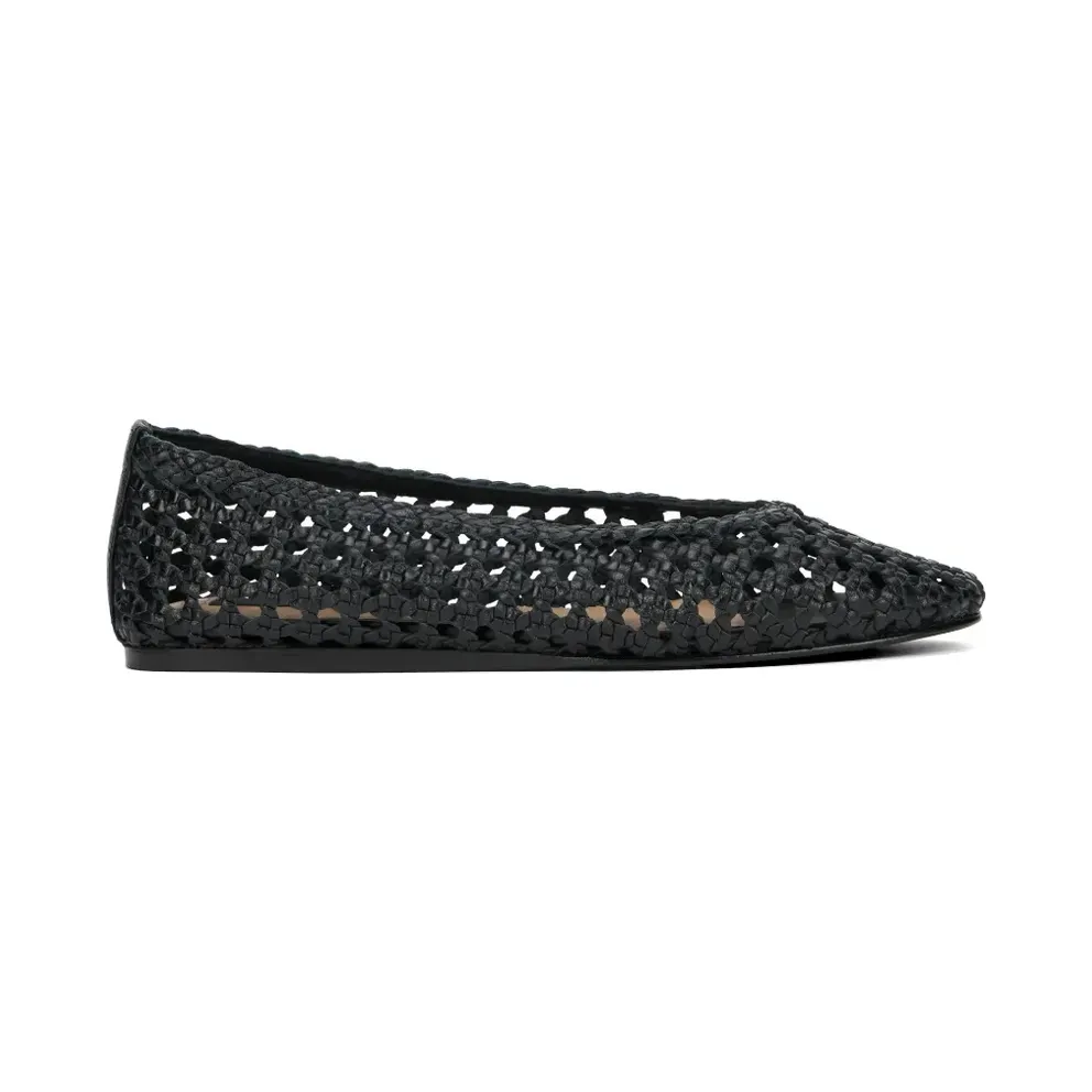 Manebi Gewebte Ballerinas – Black (Q94GH)