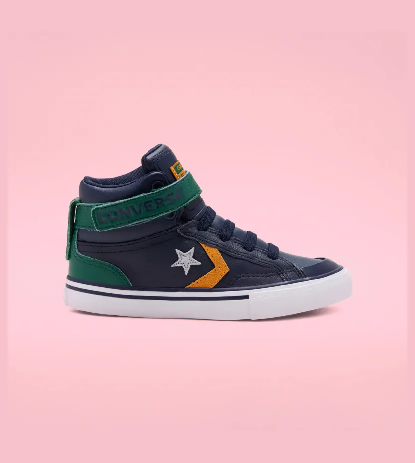 Converse Big Kids Twill Twist Pro Blaze Strap High Top Obsidian/midnight Clover (668422C)