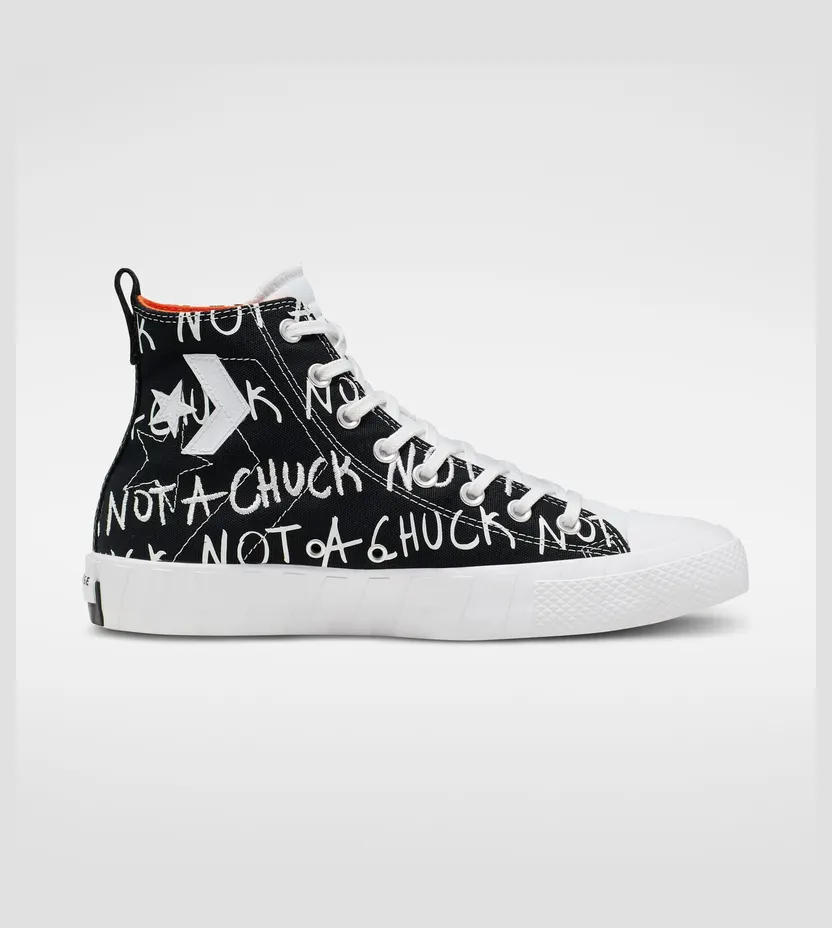 Converse Chuck 70 Hi ‘UNT1TL3D – Black’ Black/White/Bold Mandarin (166502C)