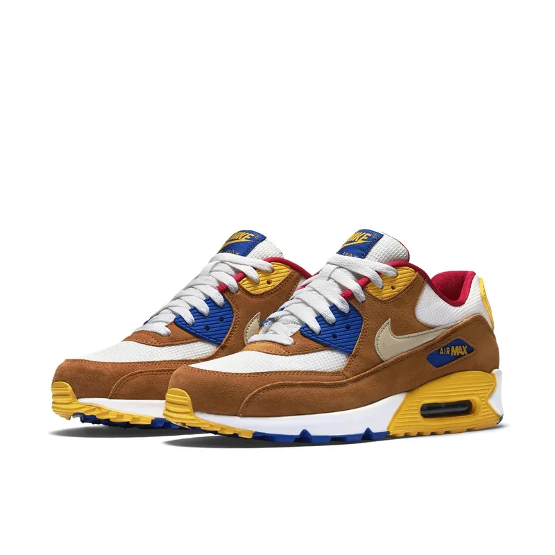 Nike Air Max 90 Curry White/Metallic Gold-Tawny-Game Royal (700155-107)