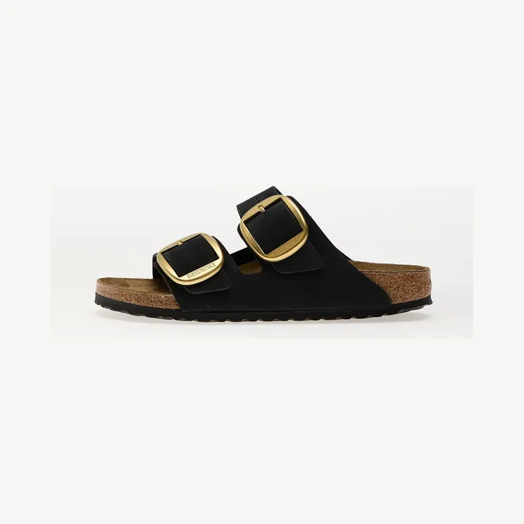 Birkenstock Arizona Big Buckle Nubuck Leather “Black” (1023290)