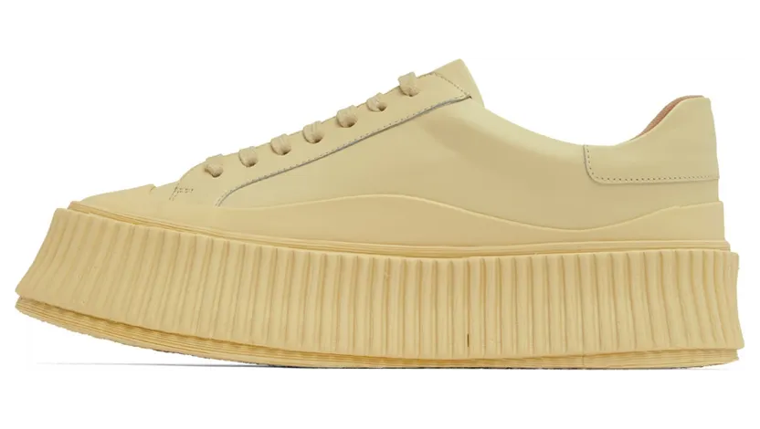Jil Sander Yellow Oversize Low-Top Sneakers (JS32108A_15215) (3)