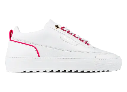 Mason Garments Firenze Leather/Reflective – White/Fluo Pink Weiß (FW20-1A)
