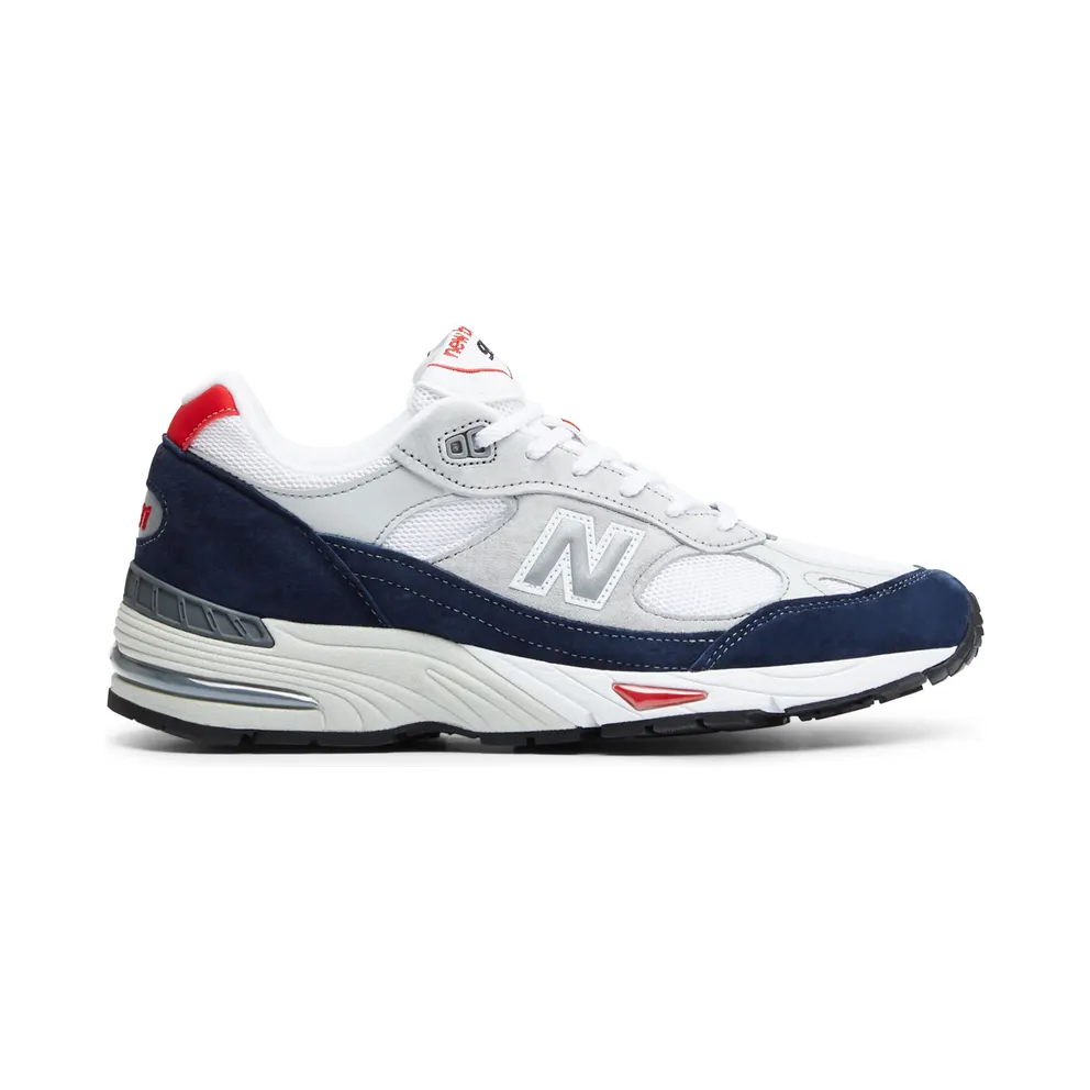 New Balance 991 Grey Navy Red Blue/Grey-White (M991GWR)