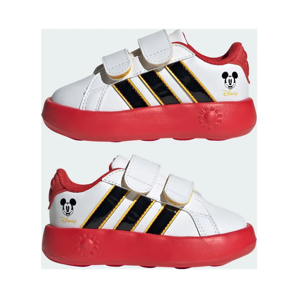 adidas Grand Court Disney Mickey Mouse Cloud White Core Black Bold Gold (JQ8070)