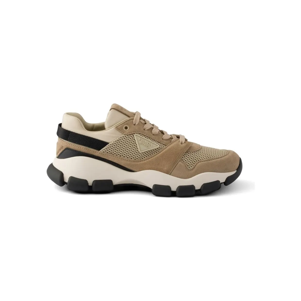 Mesh and suede sneakers in Desert 1E506O0453KU1/T_PRADA-F0F24_500-40