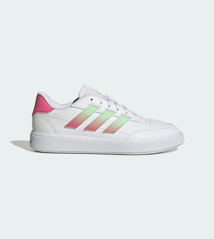 Adidas Courtblock Shoes Cloud White / Semi Green Spark / Pink Fusion (JQ8225)