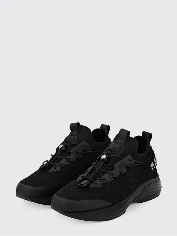 Plein Sport Crochet Knit Sneakers Black (SAESUSC0751STE003N02)