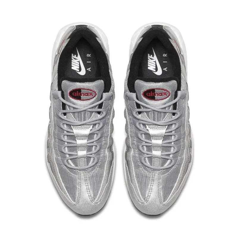 Nike Air Max 95 Silver Bullet Metallic Silver/Varsity Red-White-Black (918359-001)