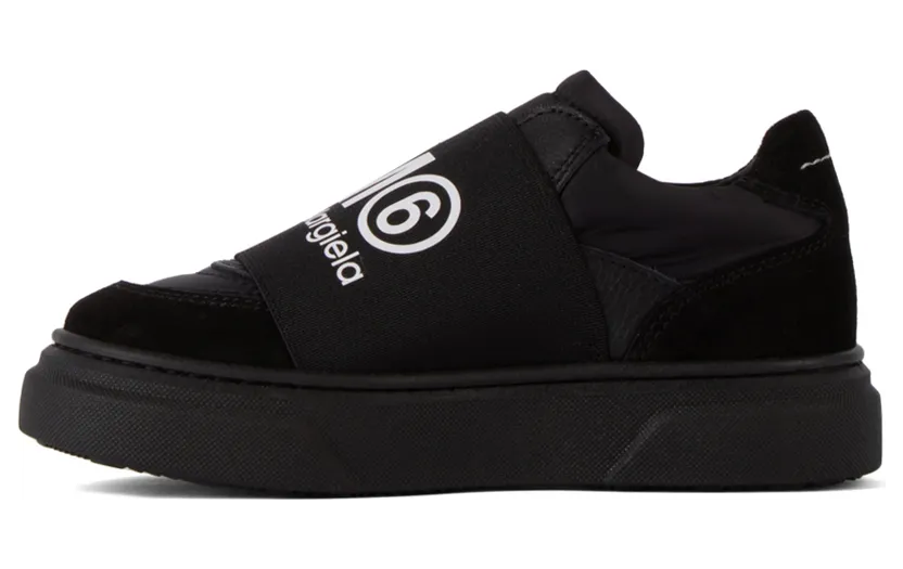MM6 Maison Margiela Kids White Logo Slip-On Sneakers (68973) (3)