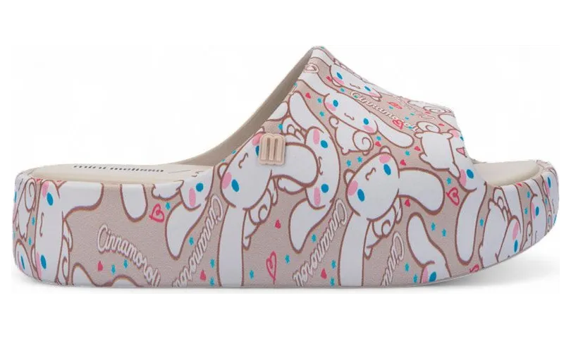 Melissa Mini Melissa Free Platform Slide Hello Kitty and Friends Beige Brown (37875-BS340)