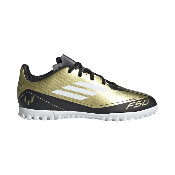 adidas F50 Club Turf Messi Gold Metallic Cloud White Core Black (IG9297)