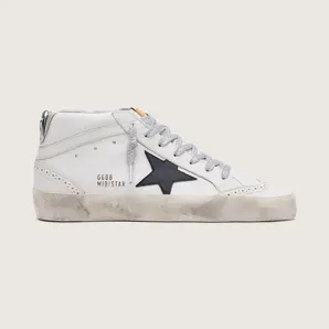 Golden Goose Mid Star With Laminated Heel Tab And Glitter Laces (GWF00122.F001249.10238)