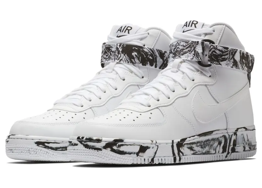 Nike Air Force 1 High Dip Dye White Black (AT3293-100)
