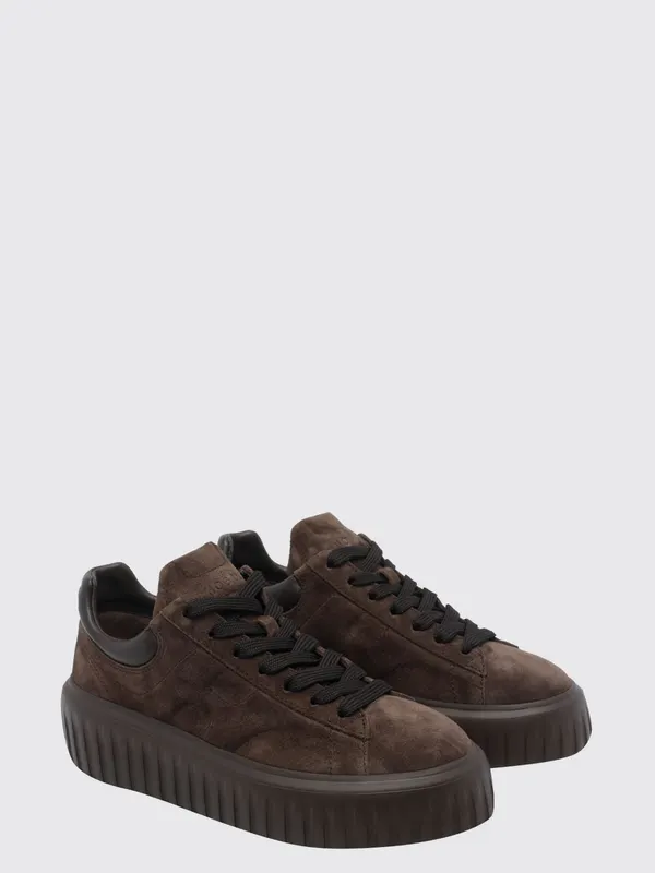 Hogan H-Stripes Suede Platform Brown (HXW6450FC6TPJQ0UV2)