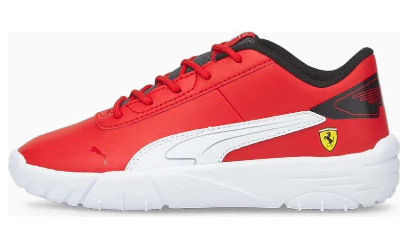 Puma Scuderia Ferrari Drift Cat Delta Kinder Motorsportschuhe Rot/Weiß (306897-05)
