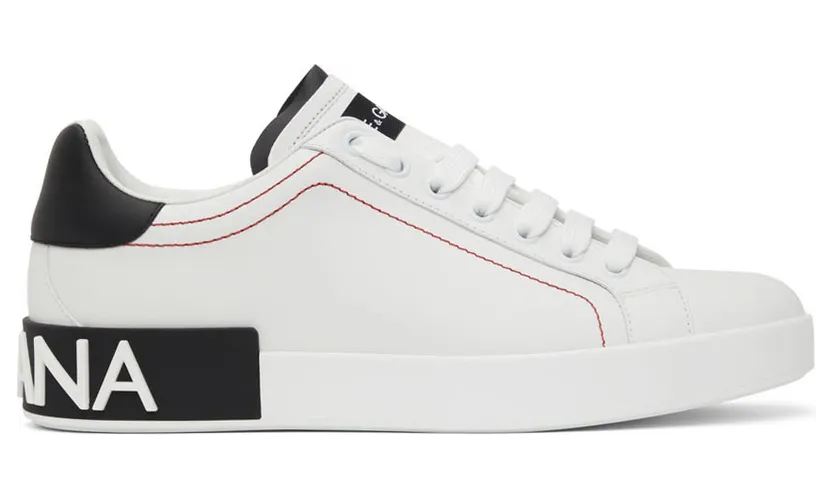 Dolce & Gabbana White & Red Portofino Sneakers (CS1760 AH526)