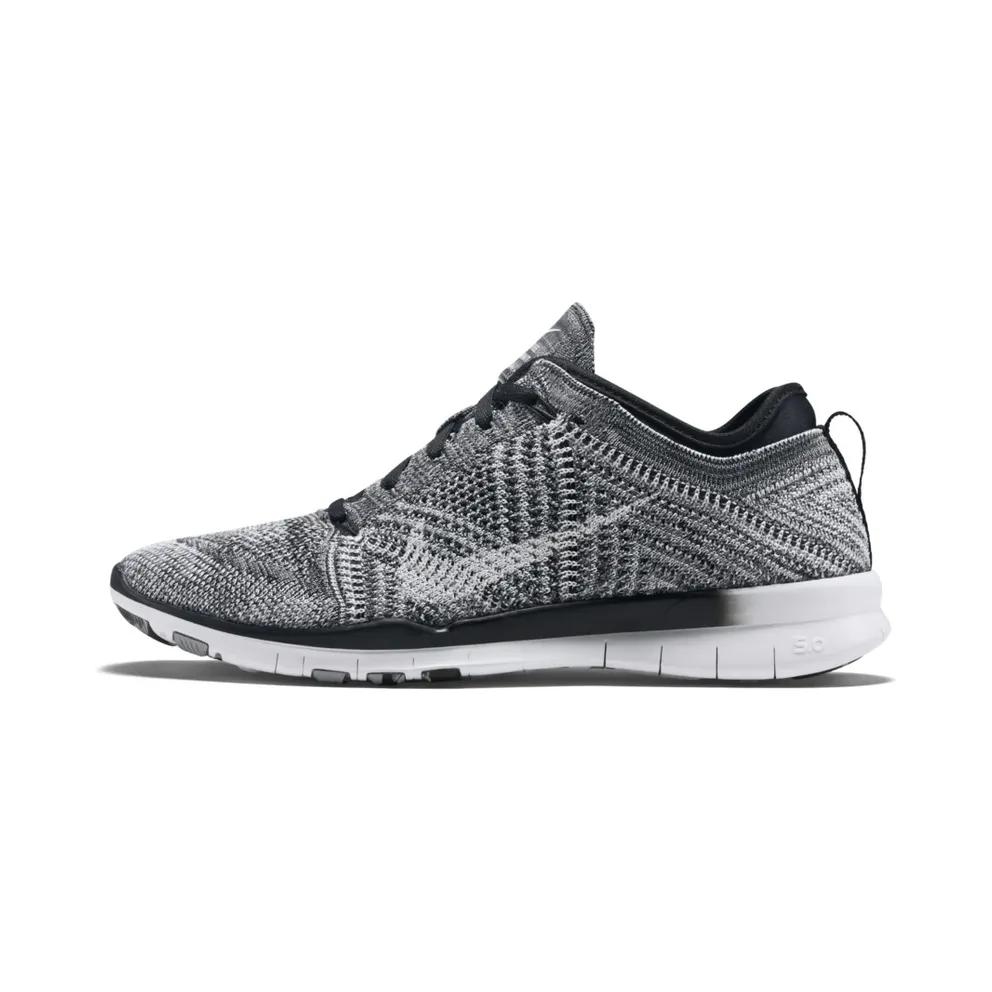 Nike Free Tr Flyknit Oreo (W) Black/White-Wolf Grey (718785-001)