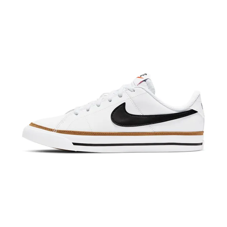 Nike Court Legacy “White / Desert Ochre / Gum Light Brown / Black” (DA5380-102)