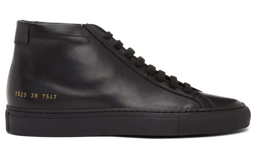 Common Projects Black Original Achilles Mid Sneakers (1529)