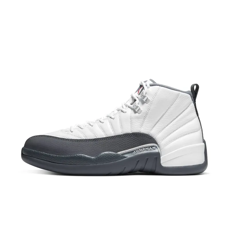 Jordan 12 Retro White Dark Grey White/Dark Grey-Gym Red (130690-160)