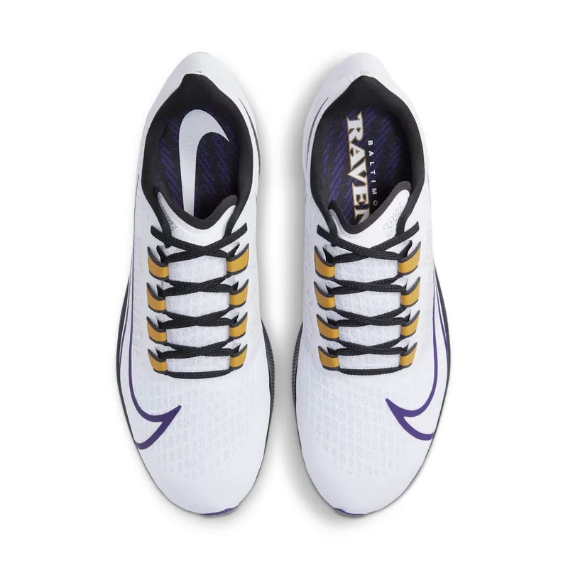 Nike Air Zoom Pegasus 37 Baltimore Ravens White/Pure Platinum-Black-New Orchid (CZ5459-100)
