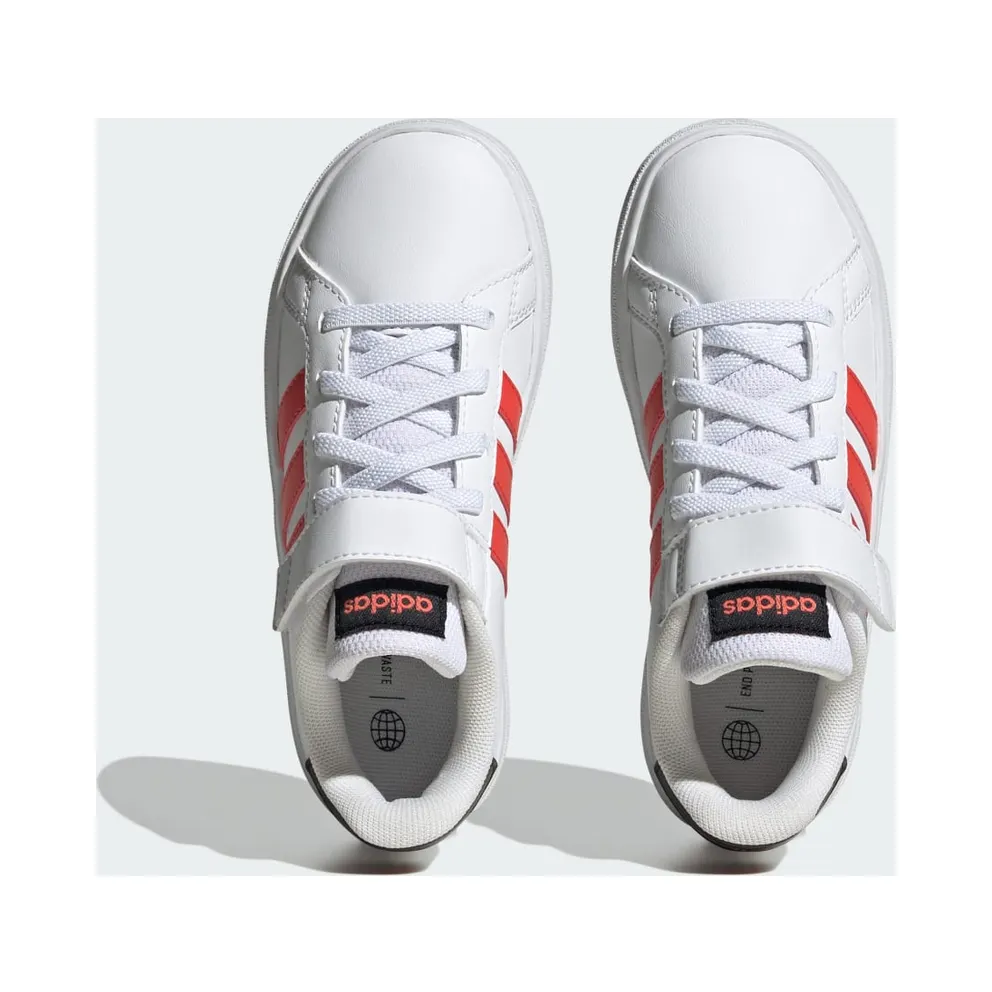 adidas Grand Court Court with Elastische Veters and Velcro Cloud White / Bright Red / Core Black (IG4840)