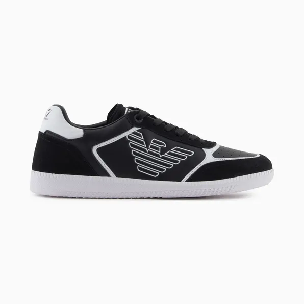 Armani High-Top In Leather And Suede New Heritage Eagle (7X000405-AF19826-MC001)