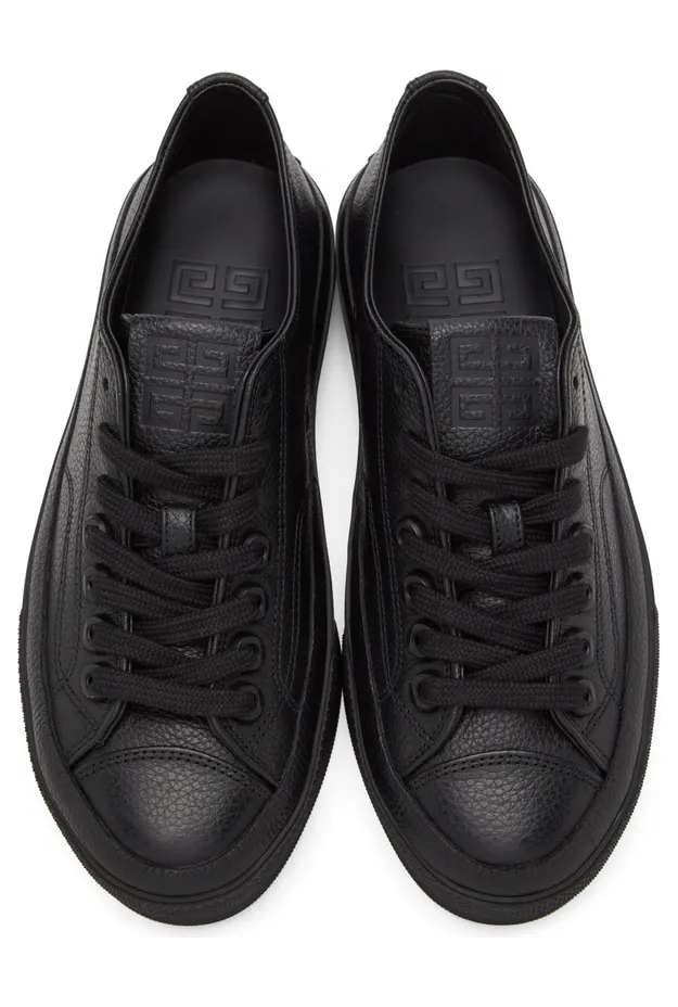 Givenchy Black Leather City Sneakers (BE001NE10R) (5)