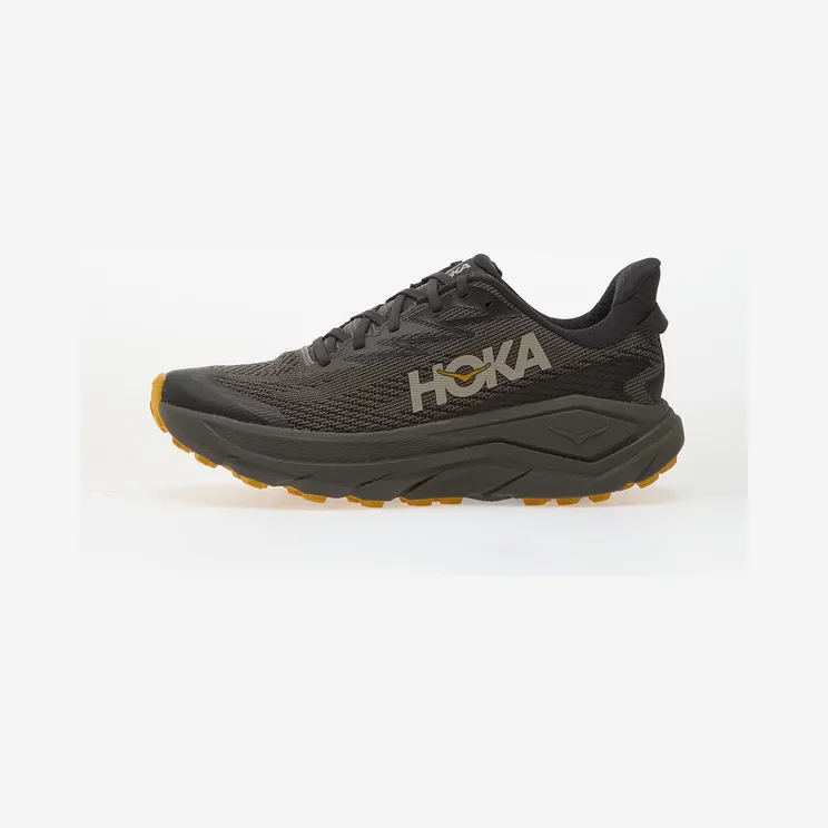 Hoka One Challenger 8 Gore-Tex Asphalt Grey Varsity Yellow