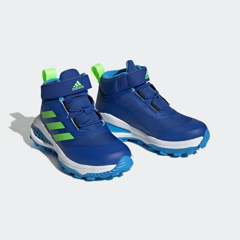 Adidas Fortarun All Terrain Cloudfoam Sport Running Elastic Lace and Top Strap Royal Blue / Solar Green / Pulse Blue (GZ1806)