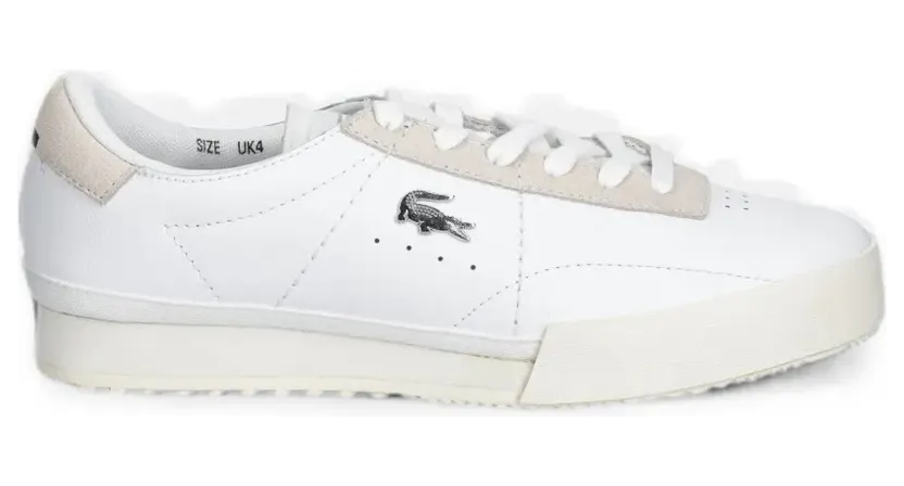 Lacoste Aura met suède afwerking en logoplakkaat “White” (50SFA0156)