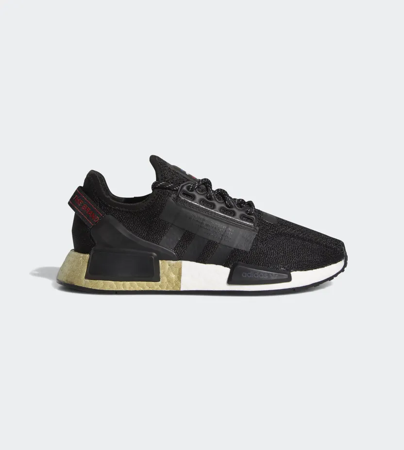 adidas NMD V2 Core Black Gold Metallic (Youth) (FW8048)