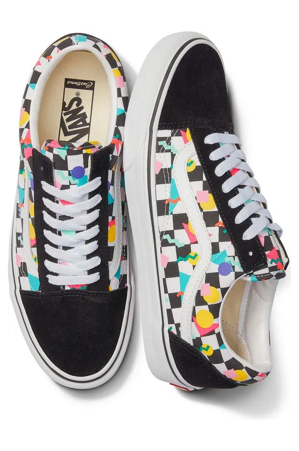 VANS Gepersonaliseerde Geometric Checkerboard Old Skool Multicolour (VN0A3VC0125)