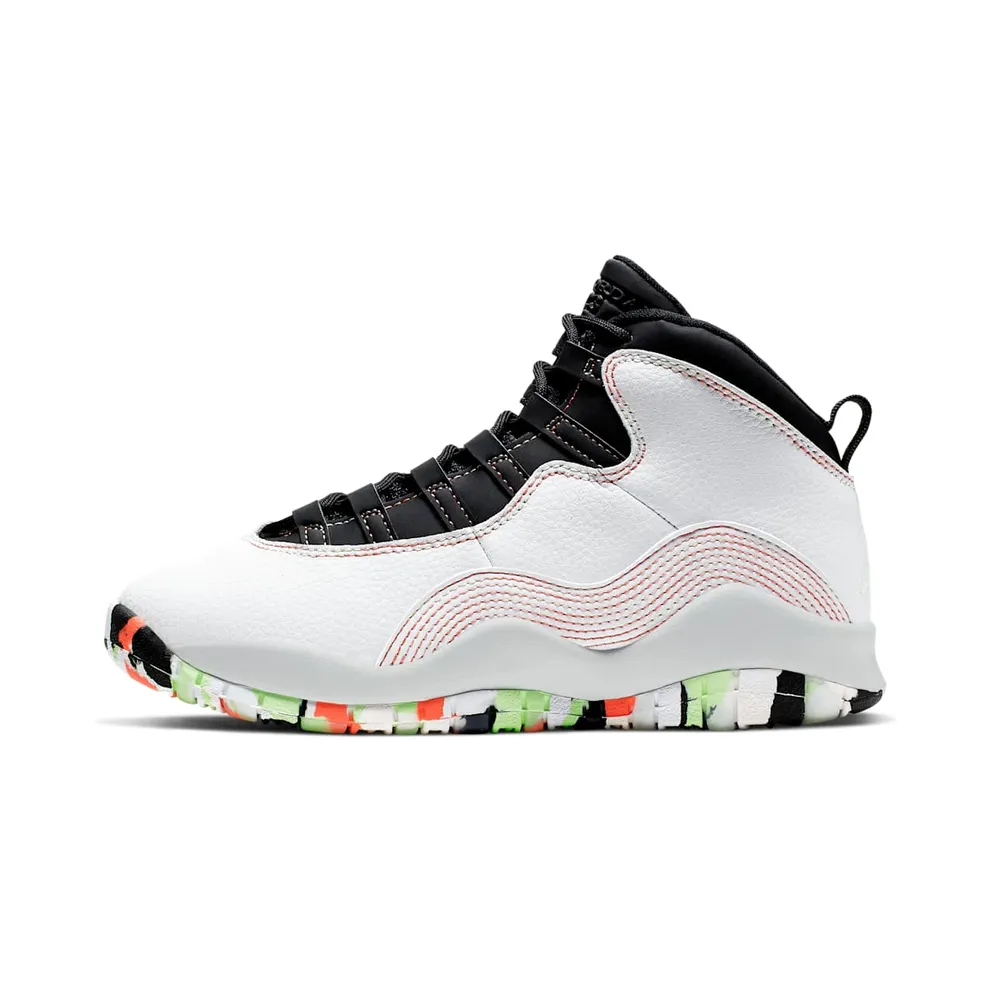 Jordan 10 Retro White Barely Volt Ember Glow (GS)