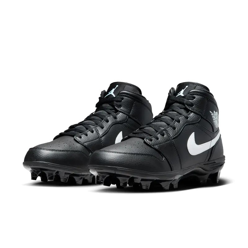 Jordan 1 Mid Cleat “Black / White” (FJ6805-001)