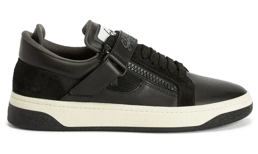 Giuseppe Zanotti GZ94 low-top sneakers met klittenband en dubbele rits – Zwart (RU30046001)