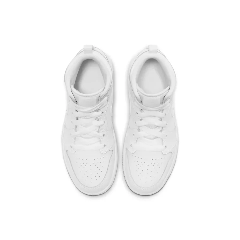 Jordan 1 Mid Triple White (PS) White/White/White (640734-126)