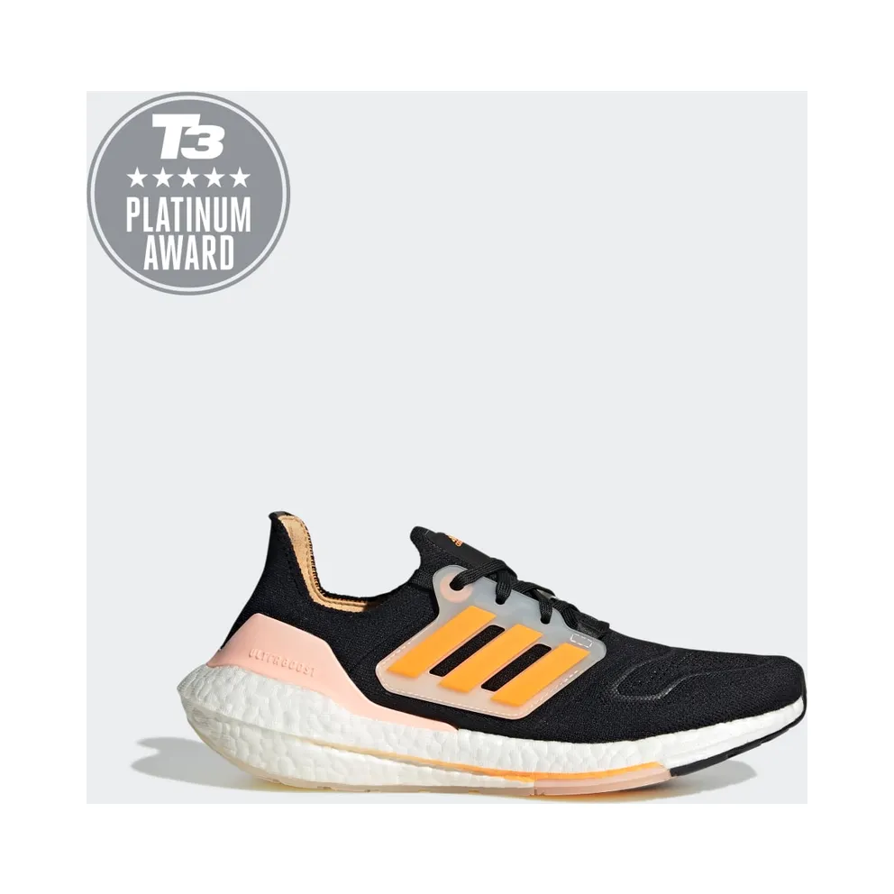 adidas ULTRABOOST 22 Shoes Carbon / Flash Orange / Ecru Tint (GX5601)