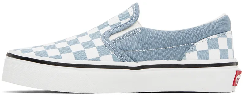 Vans Kids Blue & White Classic Slip-On Little Kids (VN0A4BUTBD2)