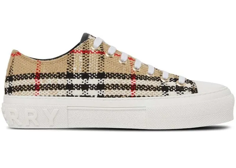 Burberry Vintage Check Boucle Low-Top Sneakers Beige (8064244)