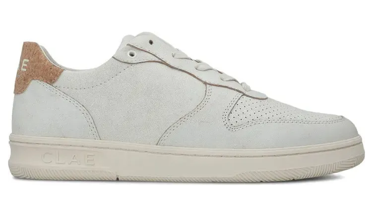 Lage Sneakers Clae Baskets Malone Distressed en cuir blanc (CL24AMA02-DLC)