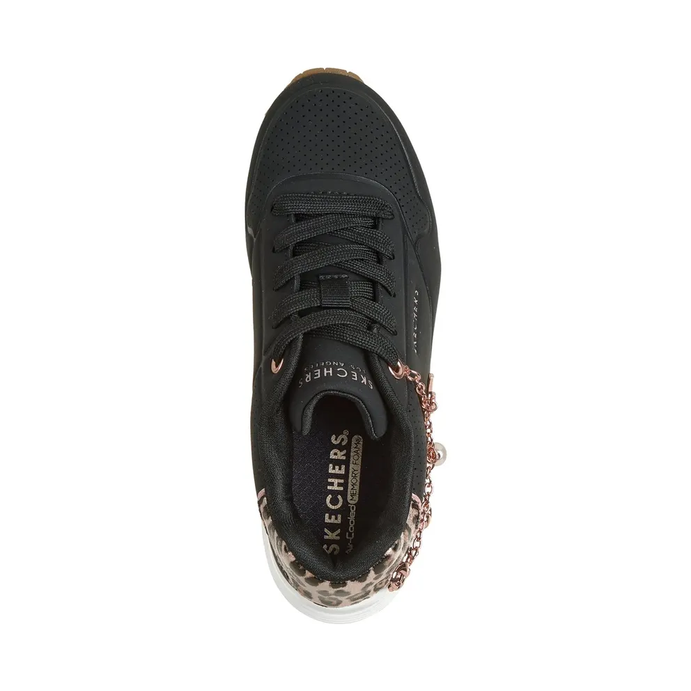 Skechers Uno Gen1 “Leopard Rockstar Sneaker Black / Luipaard” (310921LBKLD)
