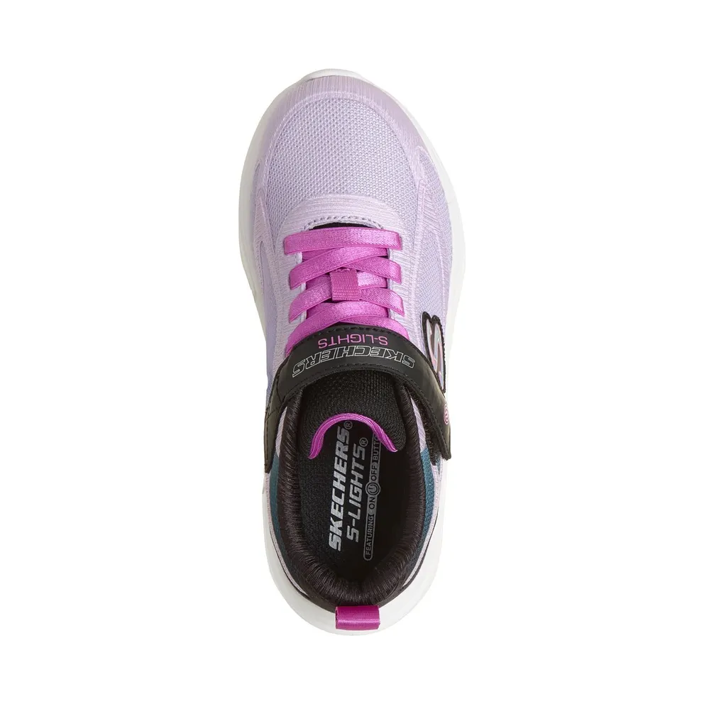 Skechers S-Lights: Sola Glow 2.0 “Dazzle Steps Sneaker Black / Lavendel” (303729CBKLV)